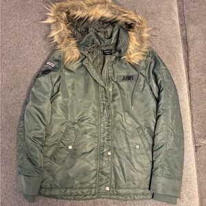 Forever 21 bomber Jacket - Dark Green